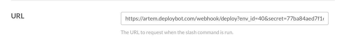 URL to request when the slash command is run