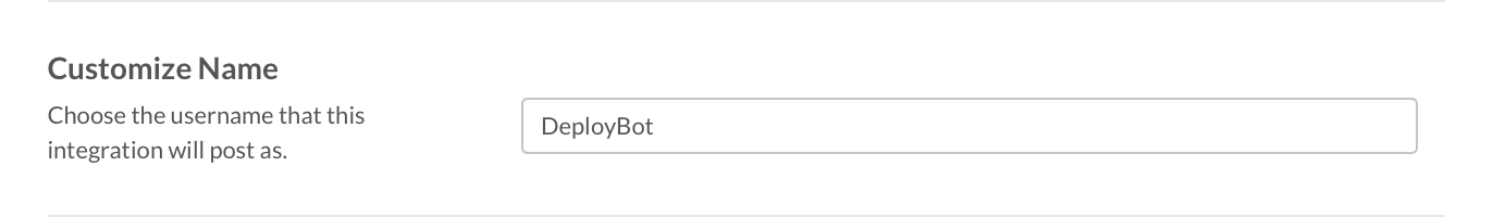 Choose the username that this integration will post as