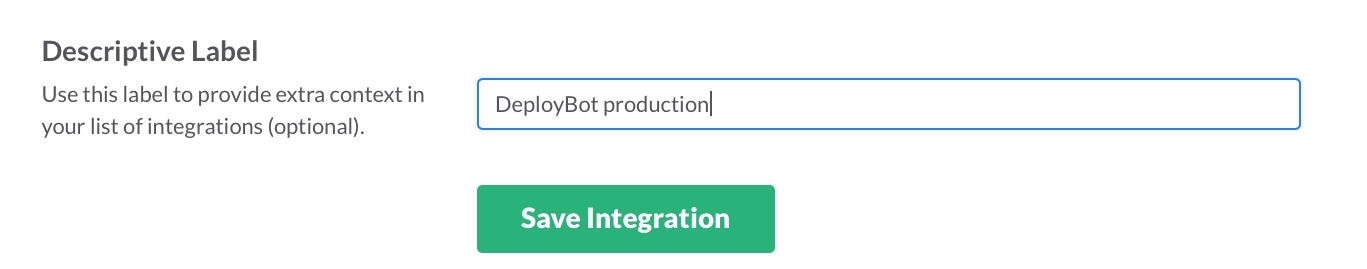 Label to distinguish this command amongst your other integrations in Slack