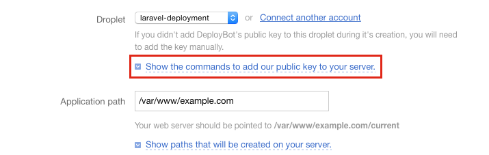 Add deploybot public key to server image