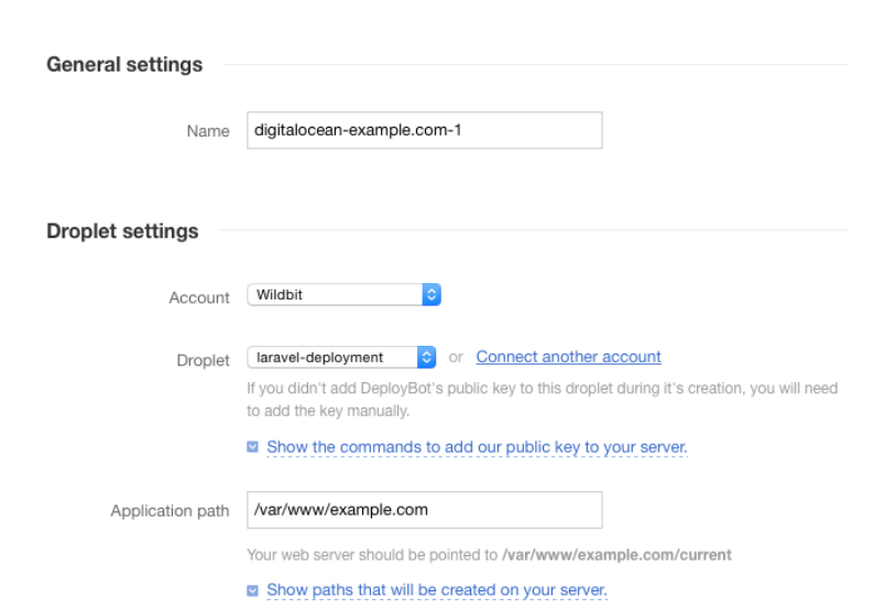 Change Droplet settings before you deploy Laravel to Digital Ocean