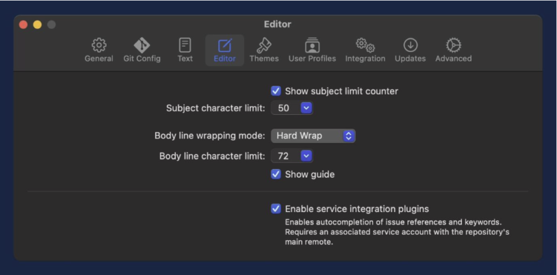 Tower — Editor Settings