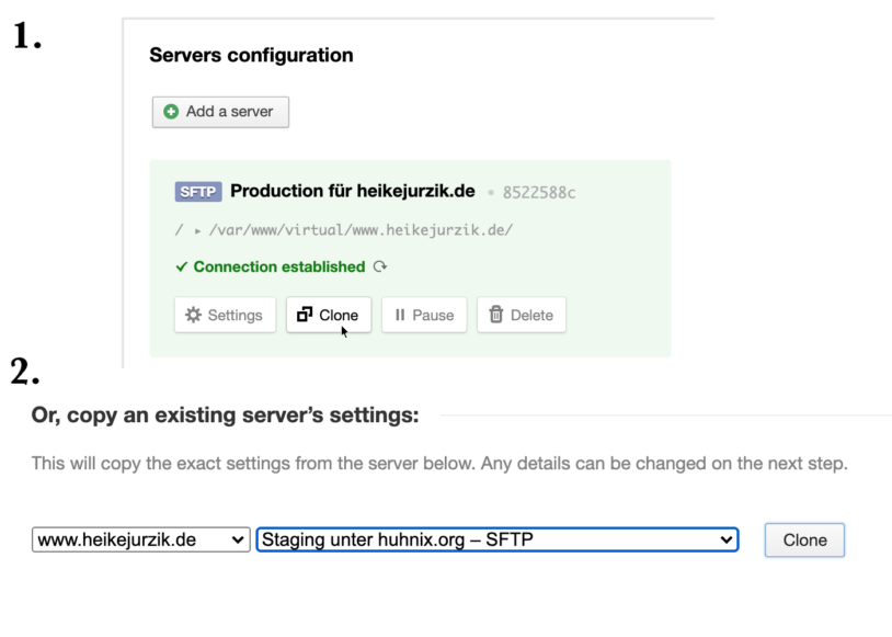 DeployBot: two ways to clone a server