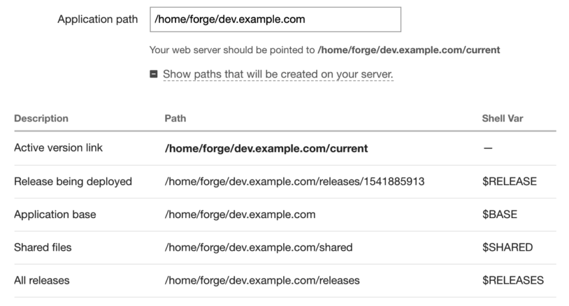 DeployBot Server Paths