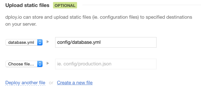 Adding a configuration file