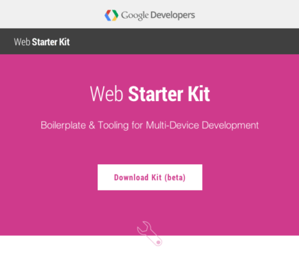 Google Developers Web Starter Kit homepage