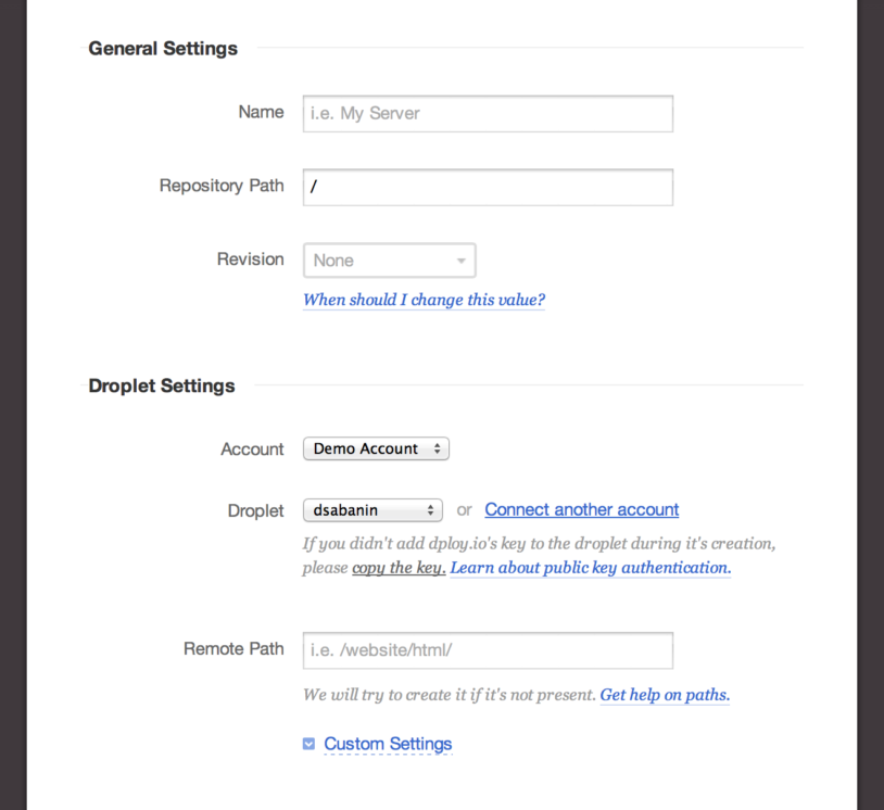 Setting up DigitalOcean droplet